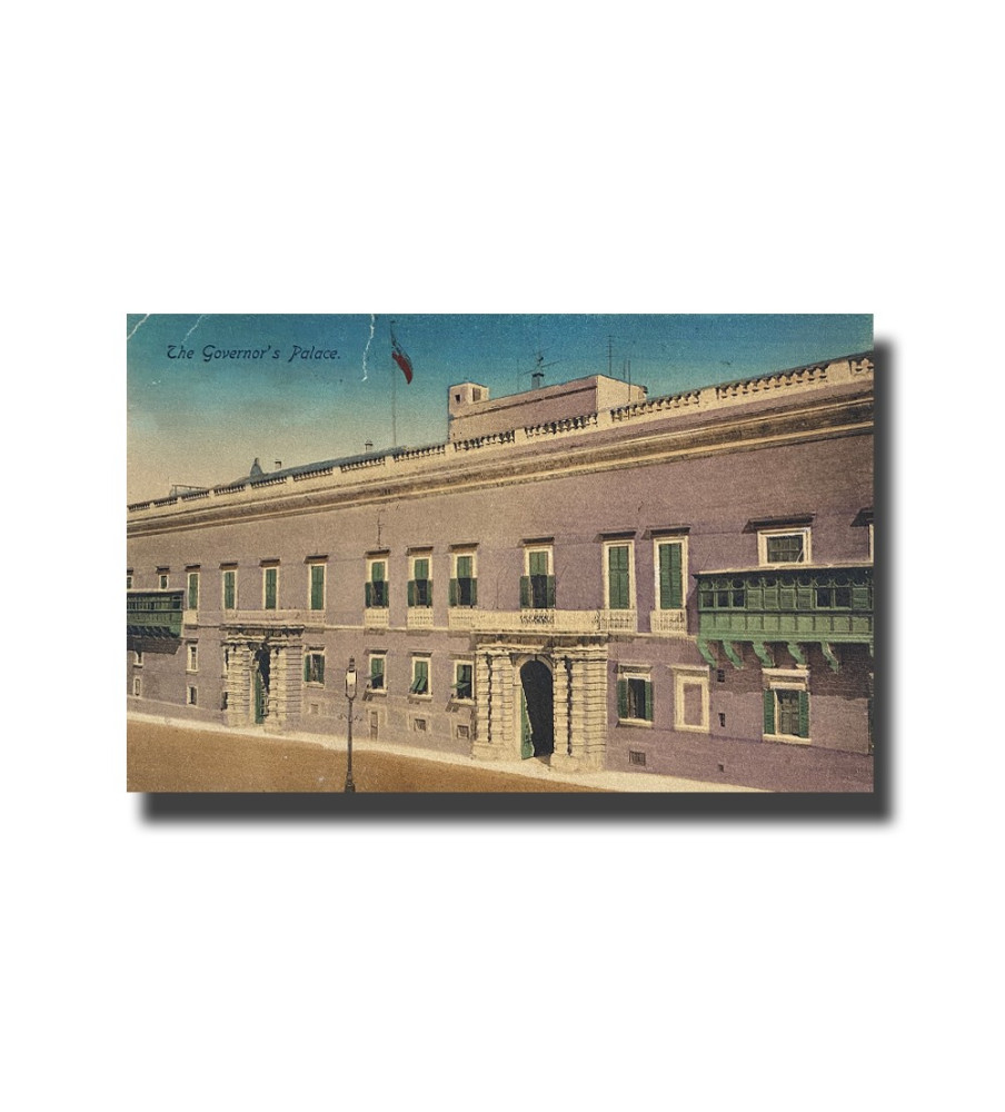 Malta Postcard - The Governor's Palace, Used With Stamp and Cancellation