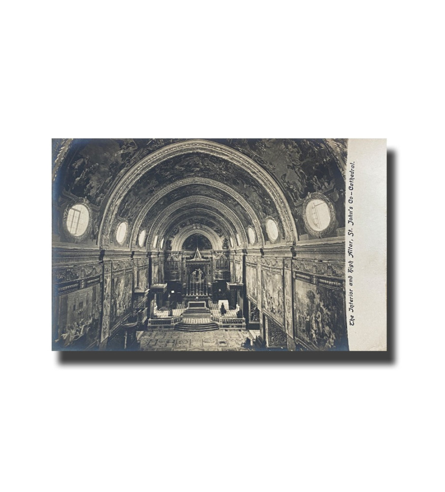 Malta Postcard - The Interior and High Altar, St. John's Church, New Unused, Made in Britain