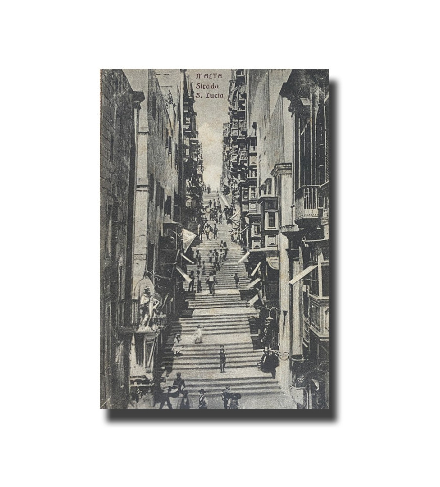 Malta Postcard - Strada St. Lucia, New Unused