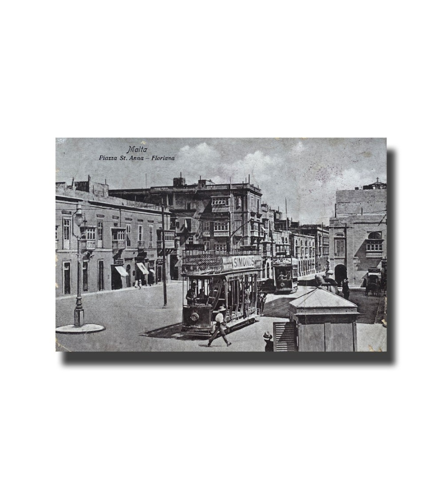 Malta Postcard - Piazza St. Anna Floriana, New Unused, Printed in Saxony