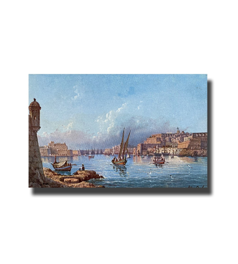 Malta Postcard - Grand Harbour and Valletta, New Unused