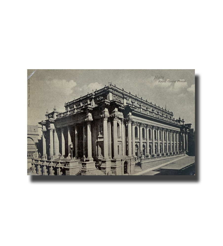 Malta Postcard - Royal Opera House, New Unused, Printed in Saxony