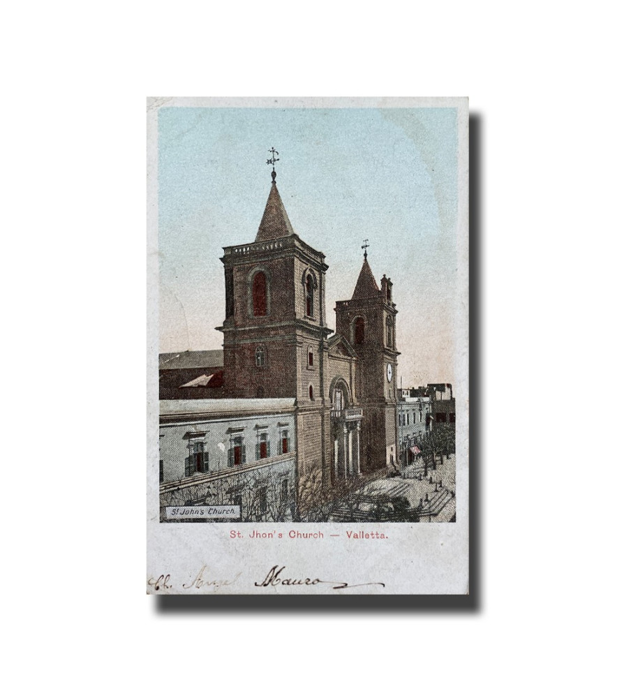 Malta Postcard - St. John's Church, Used