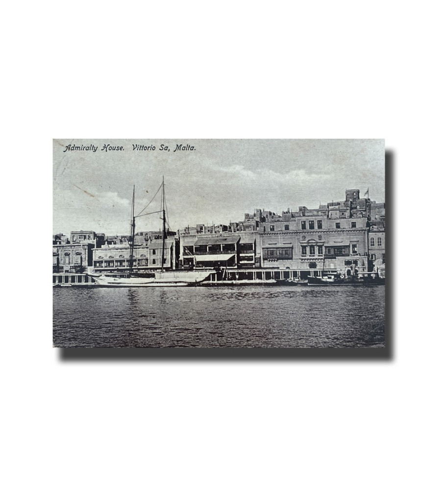 Malta Postcard - Admiralty House, Used With Cancellation and Censor