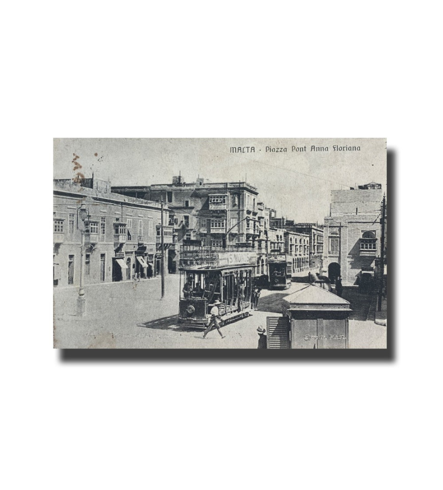 Malta Postcard -Piazza Saint Anna, Floriana, Used With Stamp and Cancellation