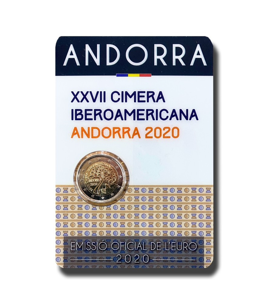 2020 Andorra 27th Ibero American Summit 2 Euro Coin