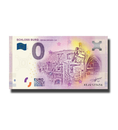 0 Euro Souvenir Banknote Schloss Burg Bau der Burg Germany XEJG 2018-8