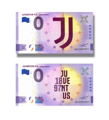 JUVENTUS official Euro Souvenir Banknotes EuroScheine zero Euro