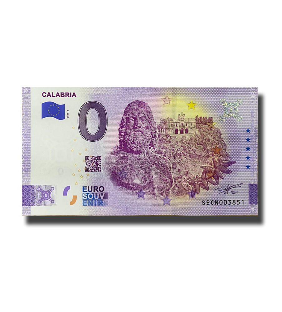 0 Euro Souvenir Banknote Calabria Italy SECN 2021-3