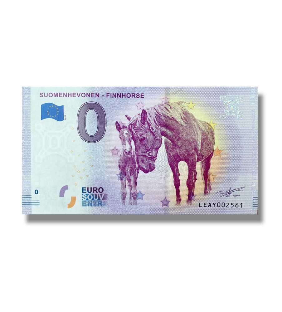 0 Euro Souvenir Banknote Soumenhevonen Finnhorse Finland LEAY 2019-1