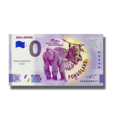 Anniversary 0 Euro Souvenir Banknote Zoo Leipzig Germany XEAH 2021-4