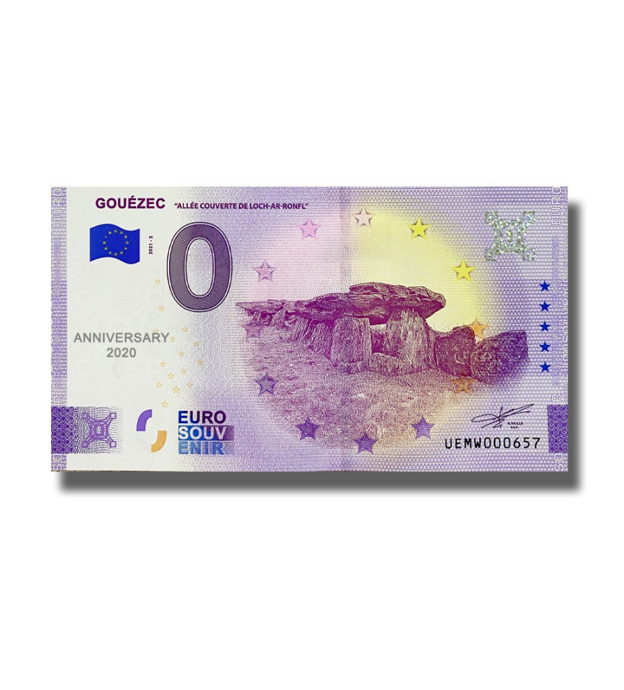 Anniversary 0 Euro Souvenir Banknote Gouezec France UEMW 2021-2