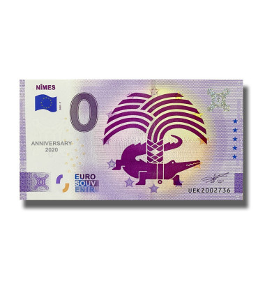 Anniversary 0 Euro Souvenir Banknote Nimes France UEKZ 2021-7