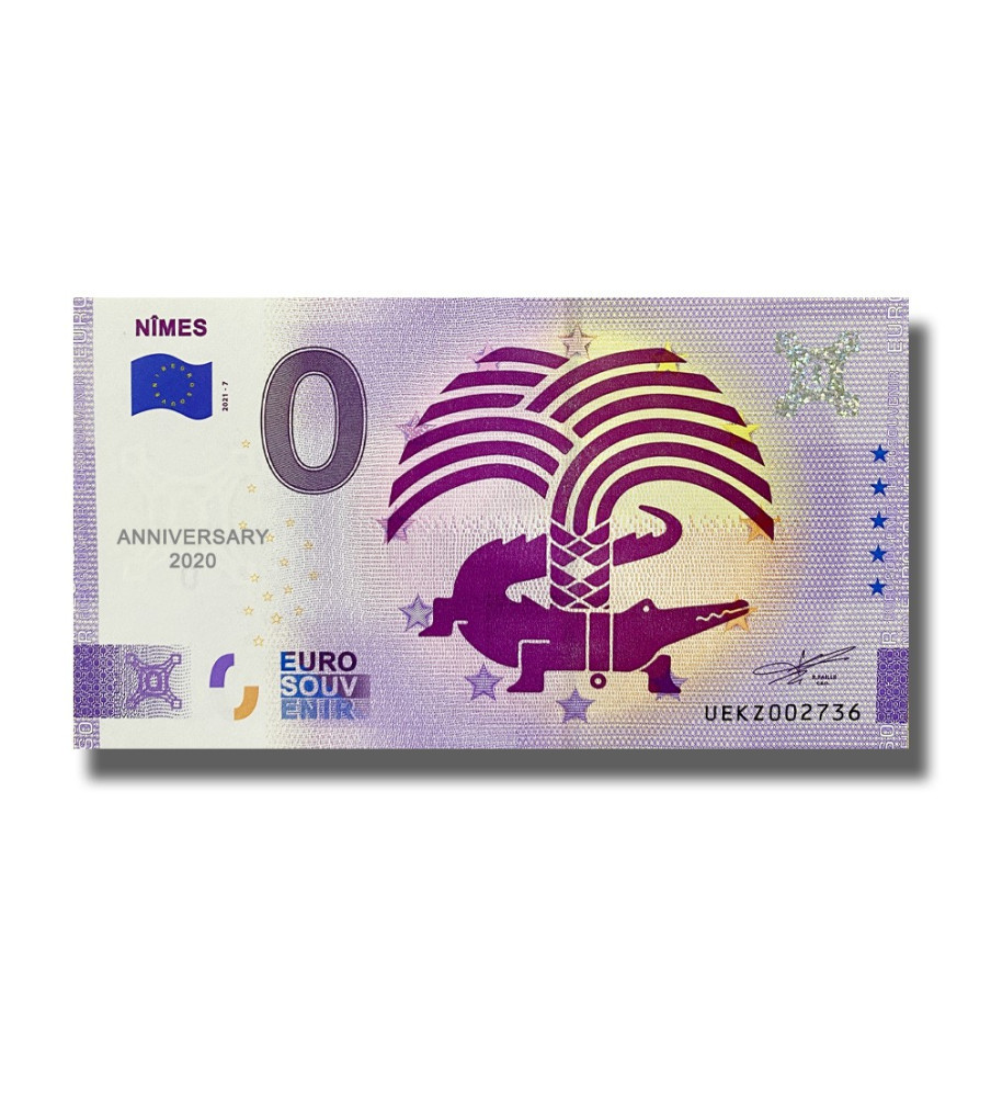 Anniversary 0 Euro Souvenir Banknote Nimes France UEKZ 2021-7