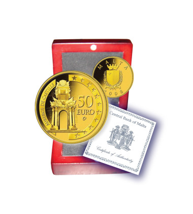 2008 MALTA CASTILLE LM50 GOLD COIN PROOF GOLD