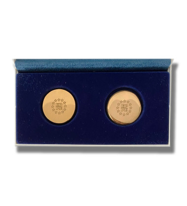 EPP Medal Color Gold  Coltvro Met EU EPP Political Party Medals