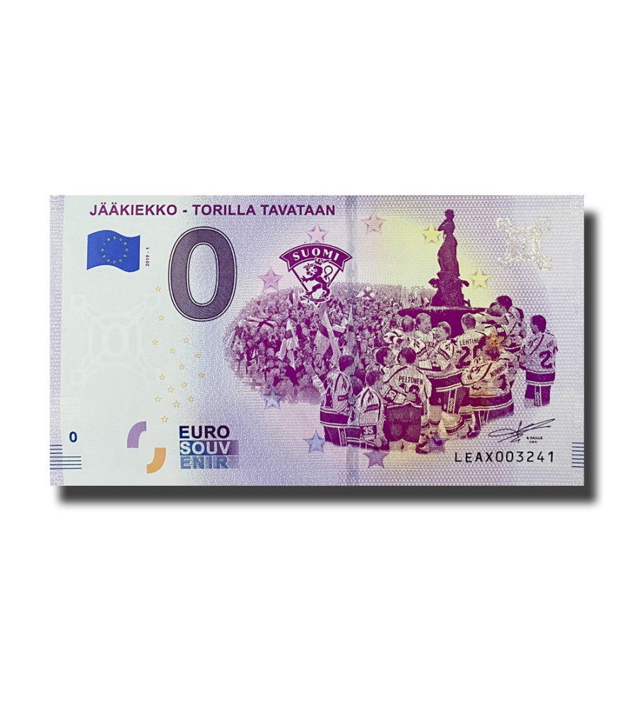 0 Euro Souvenir Banknote Jaakiekko Torilla Tavataan Finland LEAX 2019-1