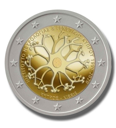 2020 Cyprus Neurology and Genetics 2 Euro Coin