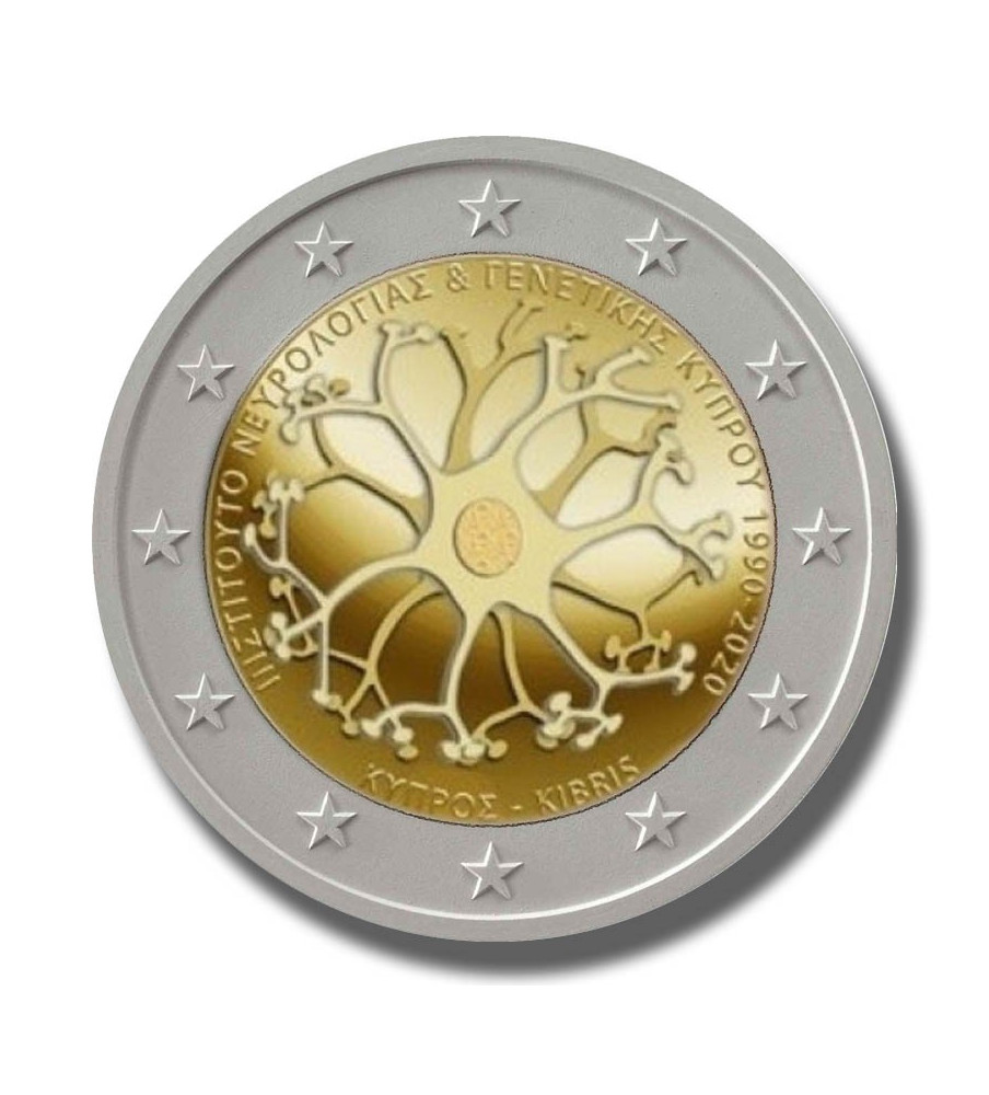 2020 Cyprus Neurology and Genetics 2 Euro Coin