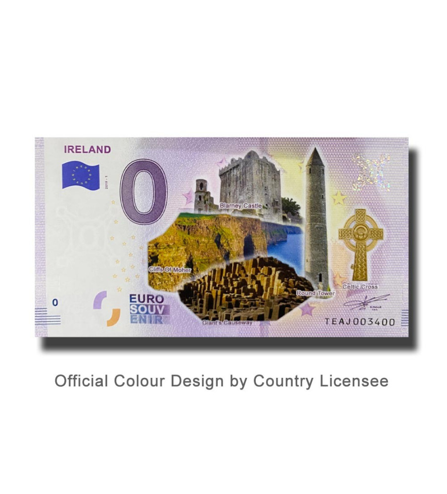 0 Euro Souvenir Banknote Ireland Colour Ireland TEAJ 2019-1