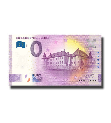 0 Euro Souvenir Banknote Schloss Dyck Juchen Germany XESA 2021-1