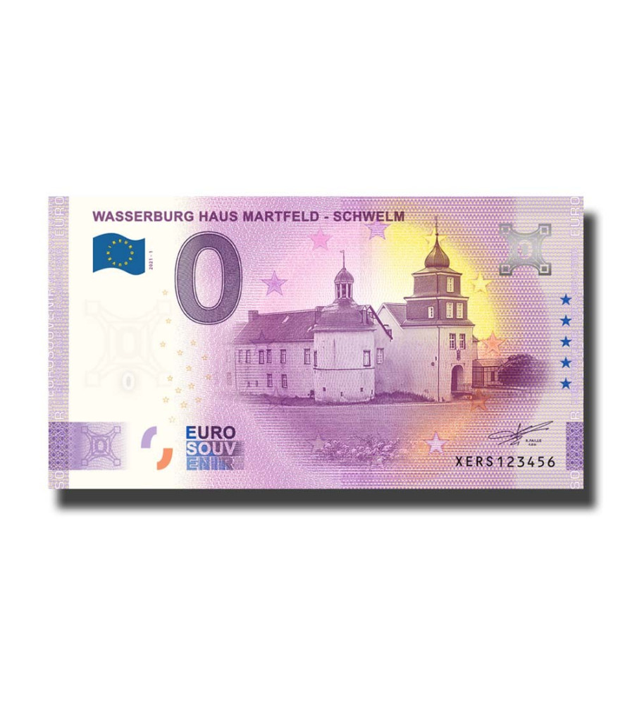 0 Euro Souvenir Banknote Wasserburg Haus Martfeld Schwelm Germany XERS 2021-1