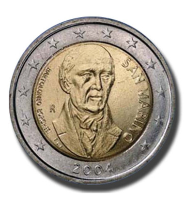 2004 San Marino Bartolomeo Borghesi 2 Euro Coin