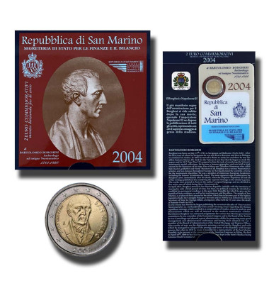 2004 San Marino Bartolomeo Borghesi 2 Euro Coin