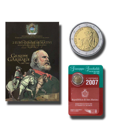 2007 San Marino 200th Birthday of Giuseppe Garibaldi 2 Euro Coin