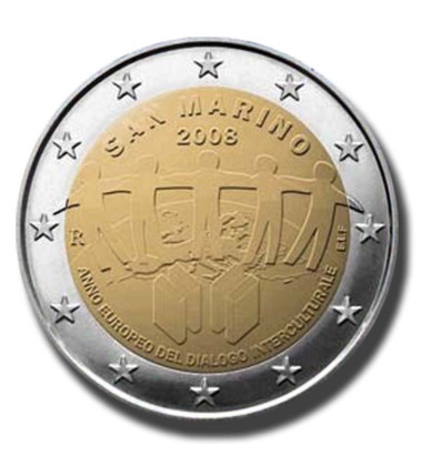 2008 San Marino European Year of Intercultural Dialogue 2 Euro Coin