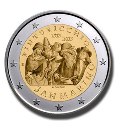 2013 San Marino The 500th Anniversary of the Death of Malers Pinturicchio 2 Euro Coin