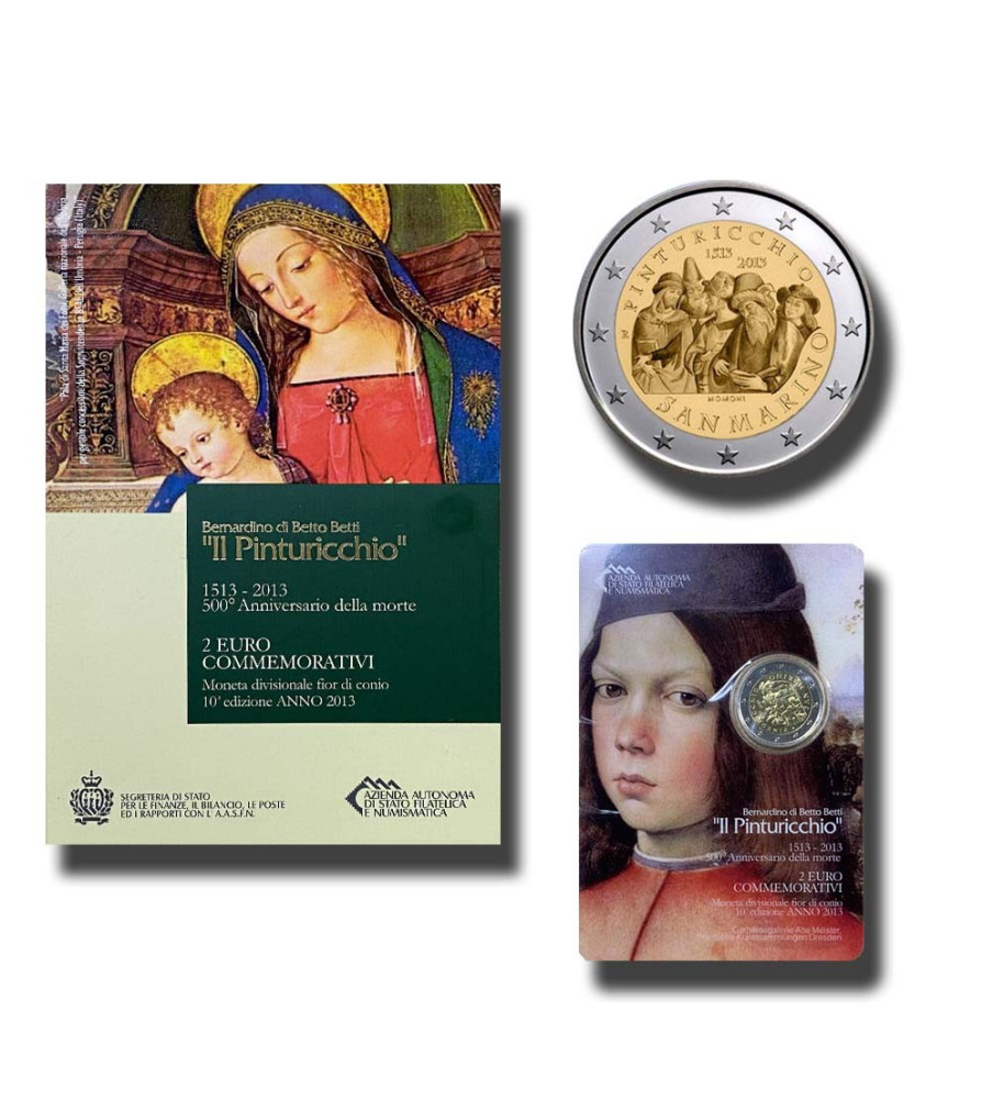 2013 San Marino The 500th Anniversary of the Death of Malers Pinturicchio 2 Euro Coin