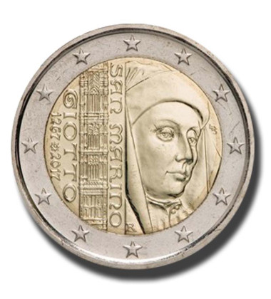 2017 San Marino 750 Years Anniversary Birth of Giotto 2 Euro Commemorative Coin