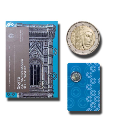 2017 San Marino 750 Years Anniversary Birth  Giotto 2 Euro