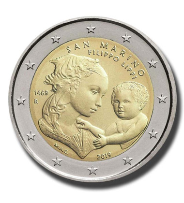 2019 San Marino Filippo Lippi 2 Euro Coin