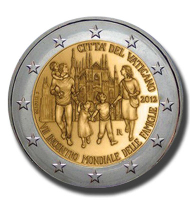 2012 Vatican 7th  World Meeting of Families 2 Euro Coin