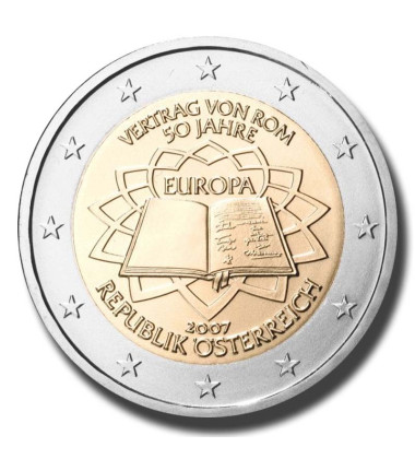 2007 Austria 50th Anniversary of the Treaty of Rome 2 Euro Coin