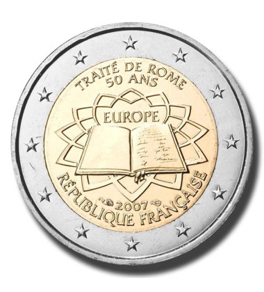 2007 France 50th Anniversary of the Treaty of Rome 2 Euro Coin