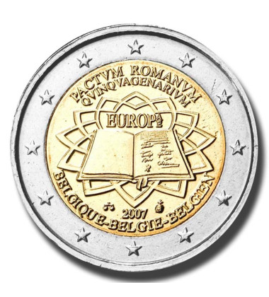 2007 Belgium Treaty of Rome 2 Euro Coin