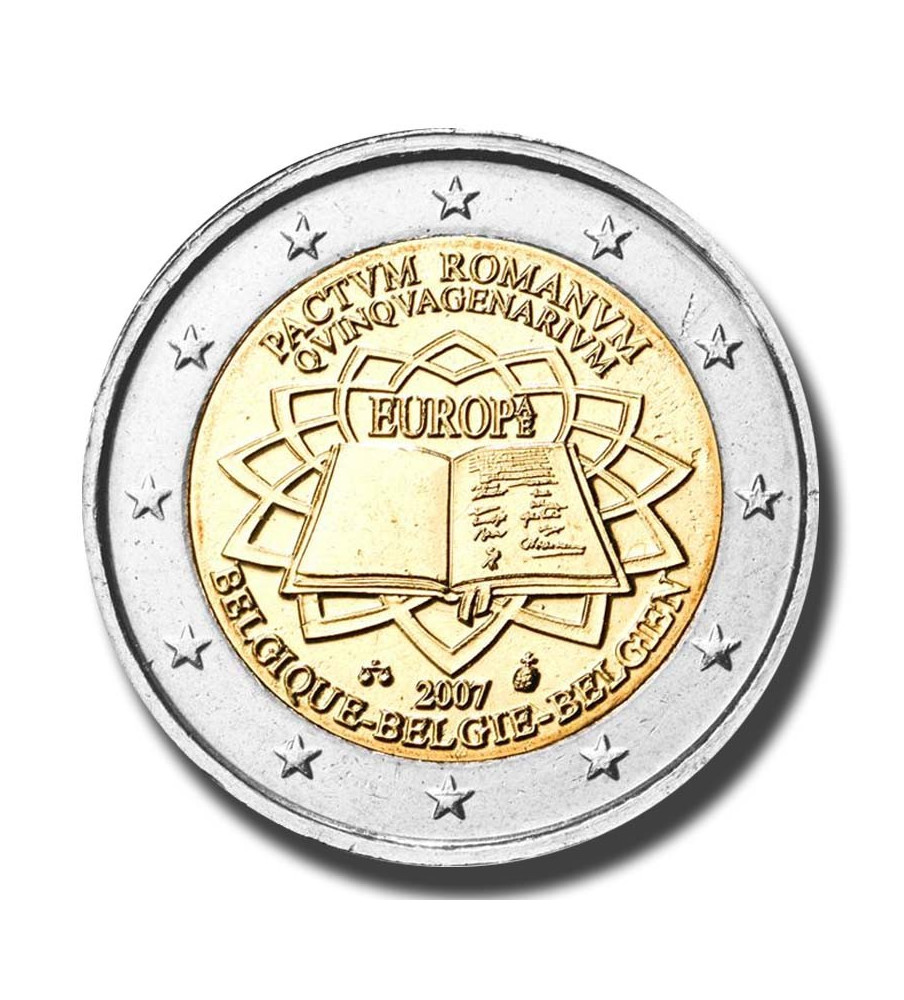 2007 Belgium Treaty of Rome 2 Euro Coin