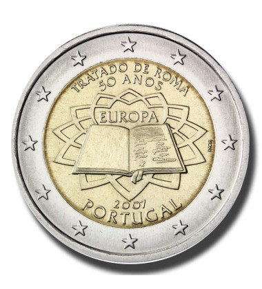 2007 Portugal 50th Anniversary of the Treaty of Rome 2 Euro Coin