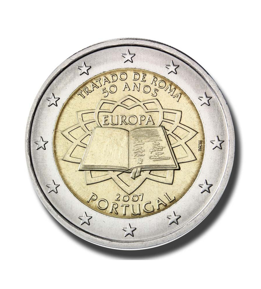 2007 Portugal 50th Anniversary of the Treaty of Rome 2 Euro Coin