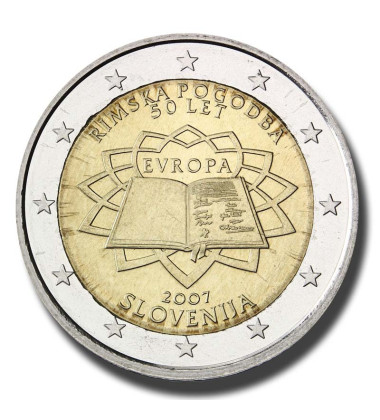 2007 Slovenia 50th Anniversary of the Treaty of Rome 2 Euro Coin