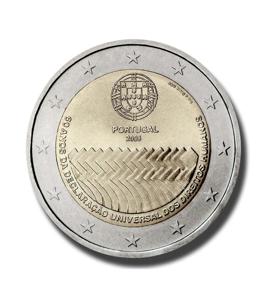 2008 Portugal 60th Anniversary of the Universal Declaration of Human Rights 2 Euro Coin