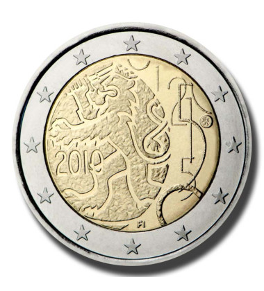 2010 Finland 150th Anniversary of Finnish Currency 2 Euro Coin