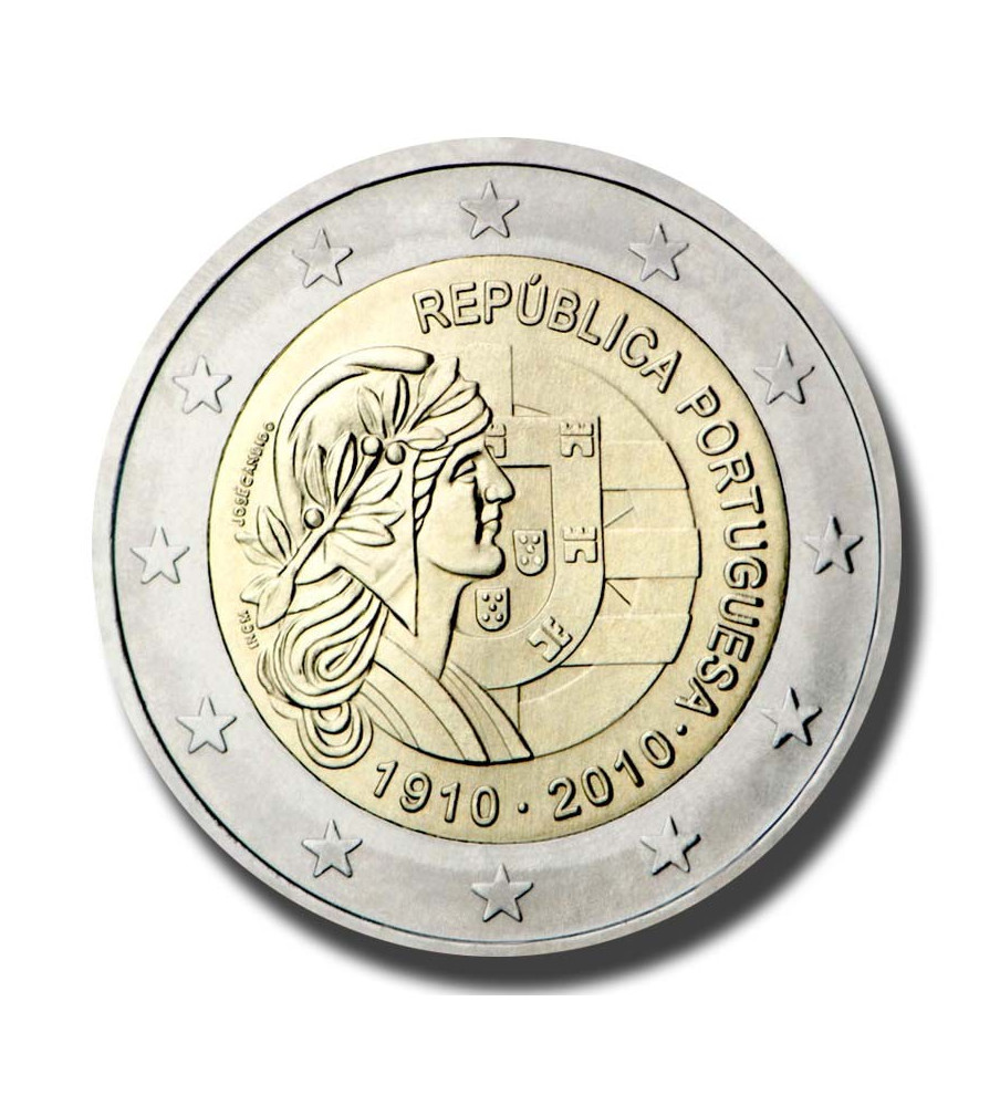 2010 Portugal 100th Anniversary of Republic Portugal 2 Euro Coin