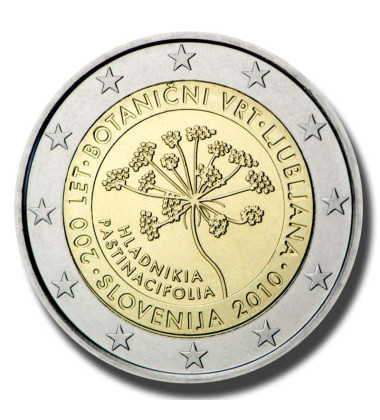 2010 Slovenia Botanical Garden Ljubljana 2 Euro Coin