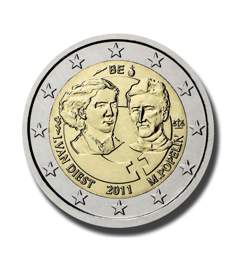 2011 Belgium 100th Anniversary of International Women’s Day 2 Euro Coin