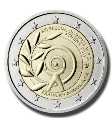 2011 Greece The Special Olympics W.S.G. Athens 2 Euro Coin