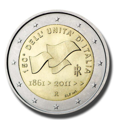 2011 Italy 150th Anniversary of Unification of Italy 2 Euro Coin